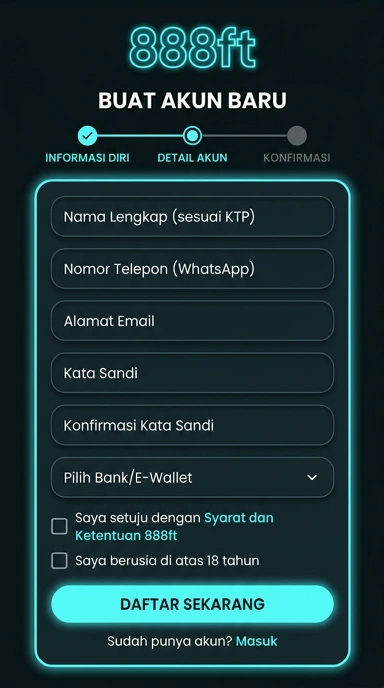 Panduan Lengkap Registrasi Akun 888ft