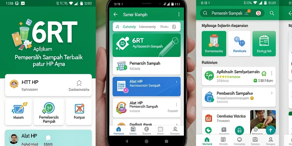 Antarmuka 6RT yang sederhana dan fungsional untuk Pembersih Sampah.
