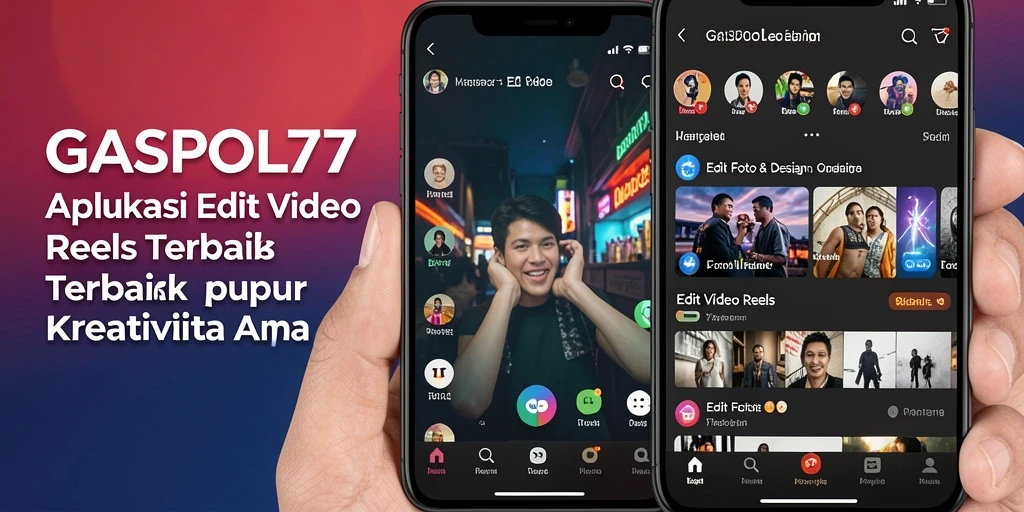 Antarmuka GASPOL77 menunjukkan fungsi edit video reels yang intuitif.