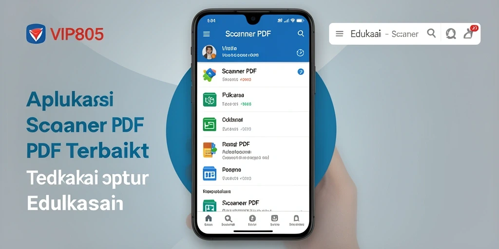 Tampilan antarmuka VIP805 yang ramah pengguna untuk Scanner PDF.